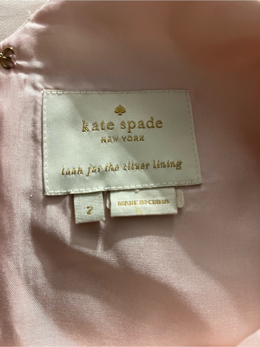 Kate Spade Sleeveless Bow Shoulder Sheath Dress in Pale Pink Sz 2 - Picture 8 of 9